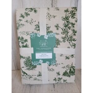 Rachel ashwell NEW oblong tablecloth clover St Patrick farmhouse green